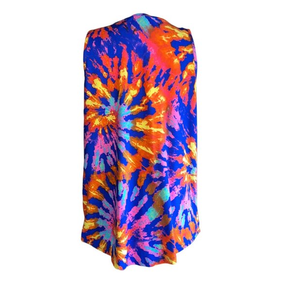 Colorful Tie-Dye Tank Top Scoop Neck One Step Up Size Medium - Picture 3 of 8